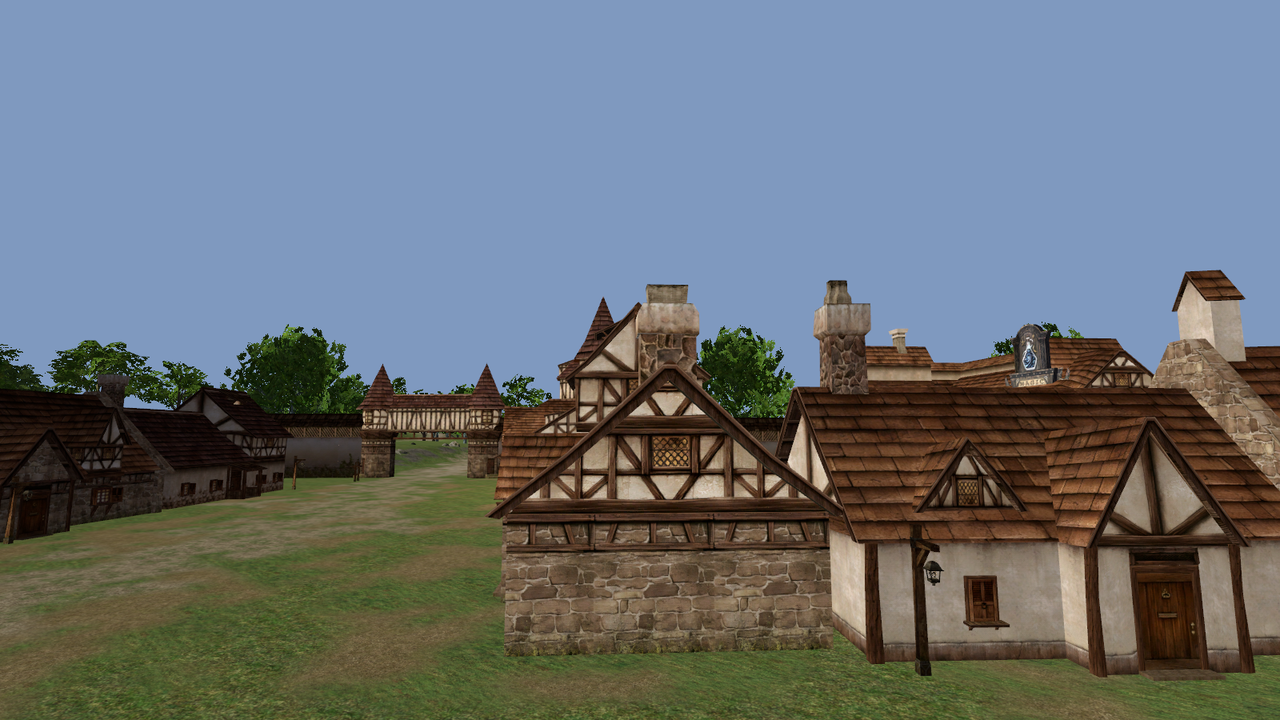 Talking Island village with the HD textures and normal maps