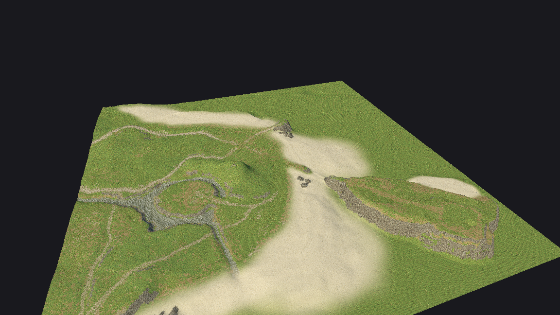 One Lineage 2 map tile rebuilt in Godot 4, seen in 3D